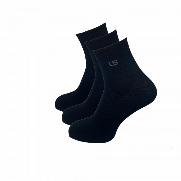 Jarun Socken kaufen Mainz Online Shop Quarter Socken mit breitem Bund schwarz 3er Pack
