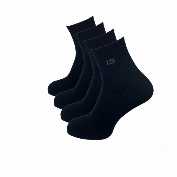 Jarun Socken kaufen Mainz Online Shop Quarter Socken mit breitem Bund schwarz 4er Pack