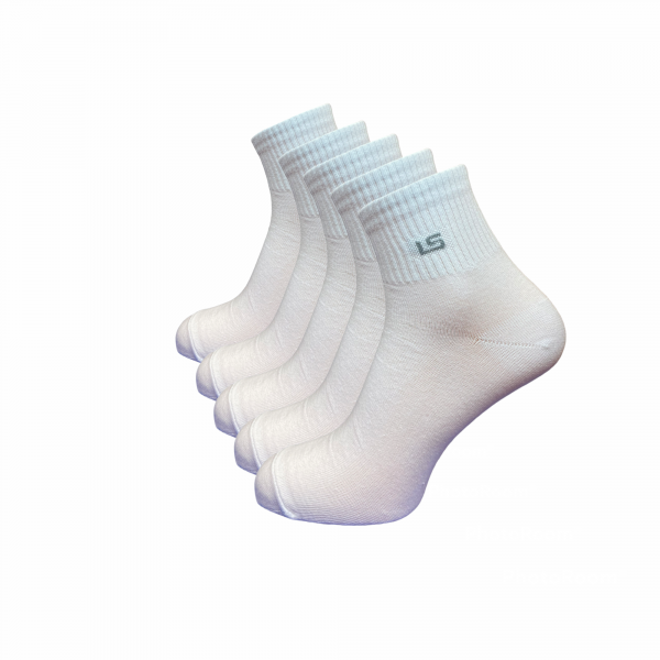 Jarun Socken kaufen Mainz Online Shop Quarter Socken mit breitem Bund weiß 5er Pack